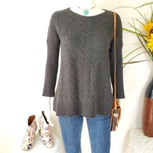 Bloomingdale's Cashmere cable knit swing sweater